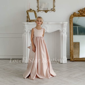 Childrens gold bridesmaid dresses sales