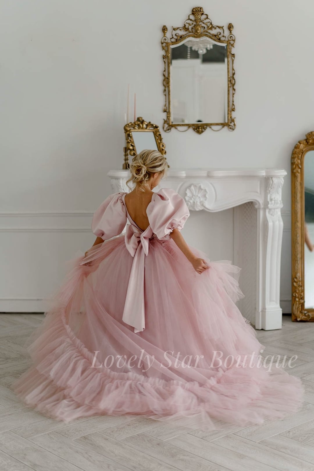 Tutu Dress for Girls, Tulle Flower Girl Dress, Satin Baby Dress, Junior ...