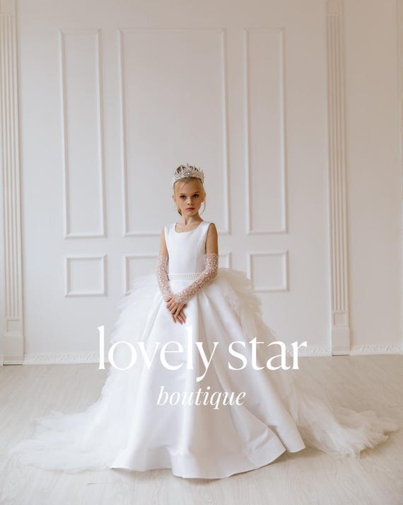 vintage ivory wedding dress Simple Ivory Satin Vintage A-line Princess Wedding Dresses With Pockets,  MW698