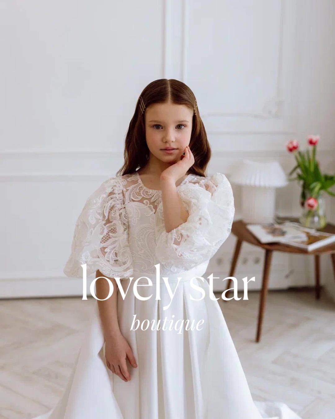 Elegant Baby Girl Flower Girl Dress Embroidery Toddler First Communion Princess Dress