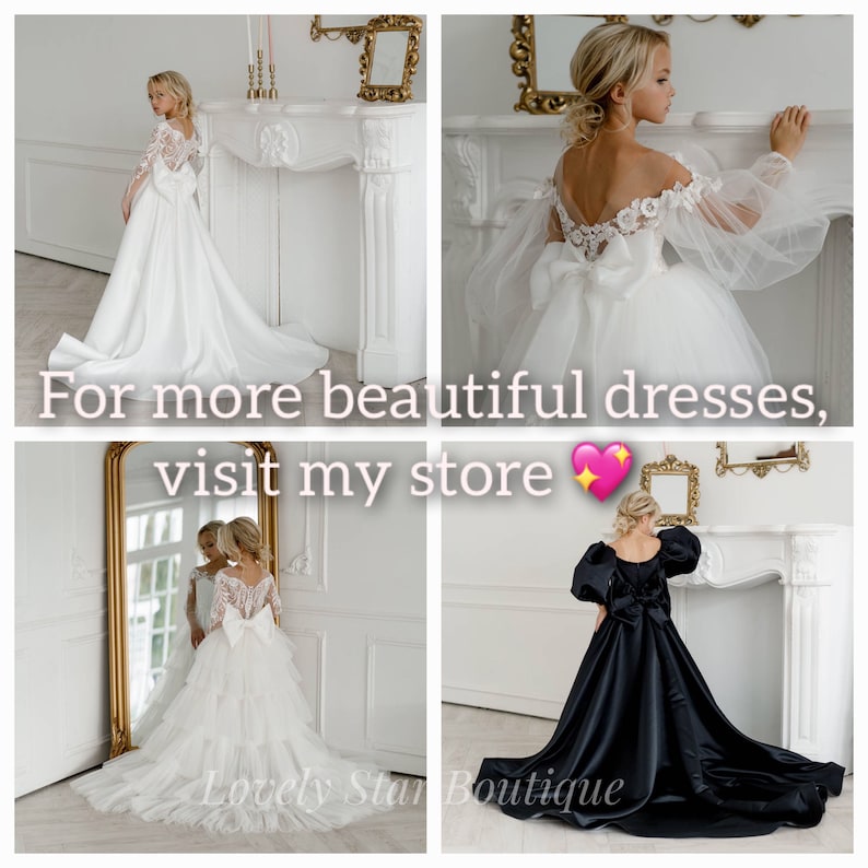 Flower Girls Silk Satin Princess Dress for Wedding Kids Tutu Dress