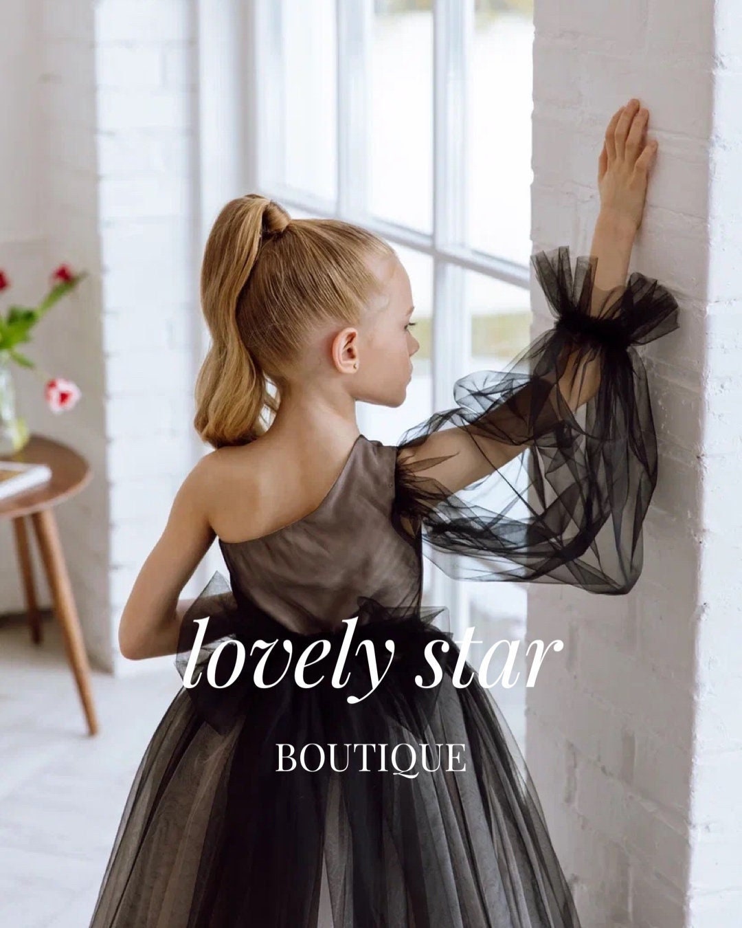 Baby Black Dress,girl Wedding Dress,tulle Flower Girl Dress,tutu Dress ...