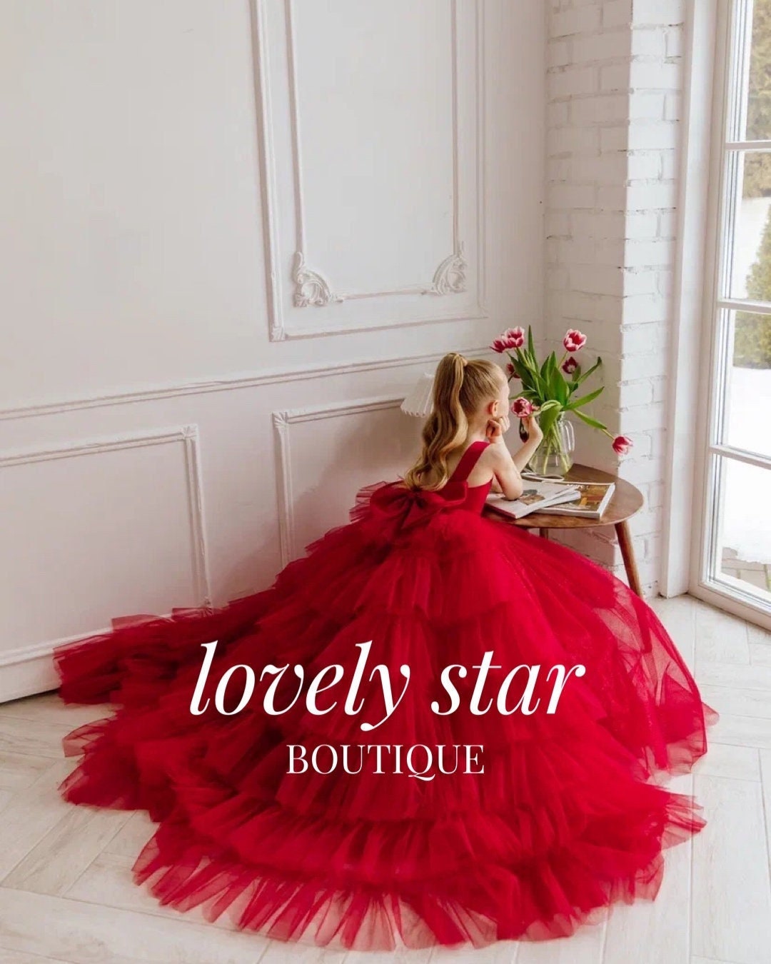 red long sleeve prom dress Chic Gorgeous Red Ball Gown Formal Gown Long Sleeve Prom Dress Elegant   SELINADRESS