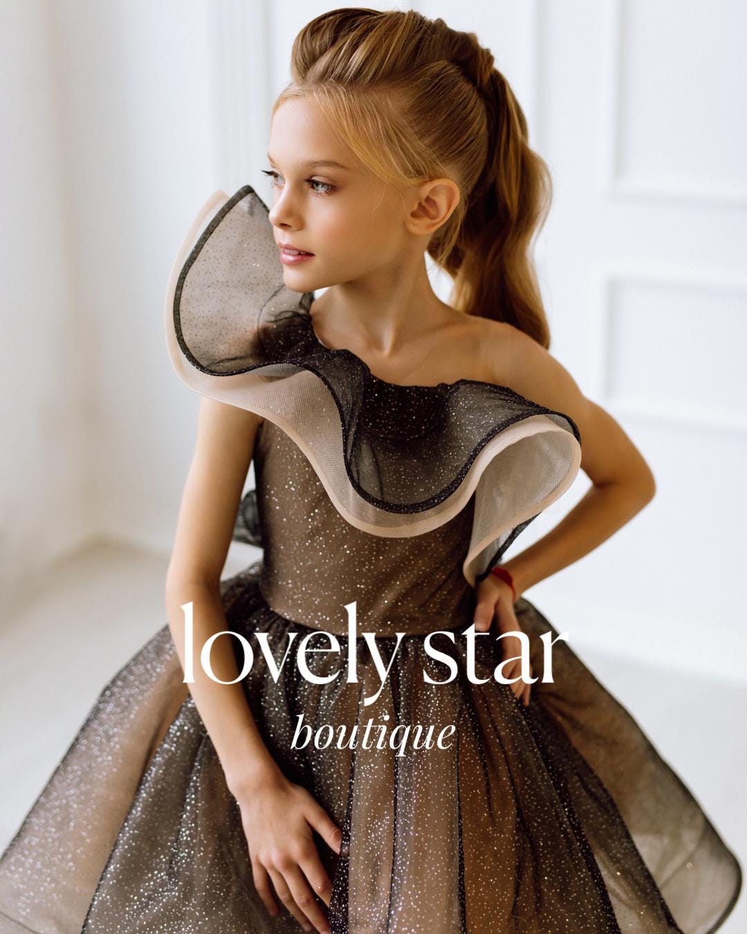 open lace back dress Luxury Cute Baby Girl Formal Dresses Toddler Birthday Party Ball Gown
