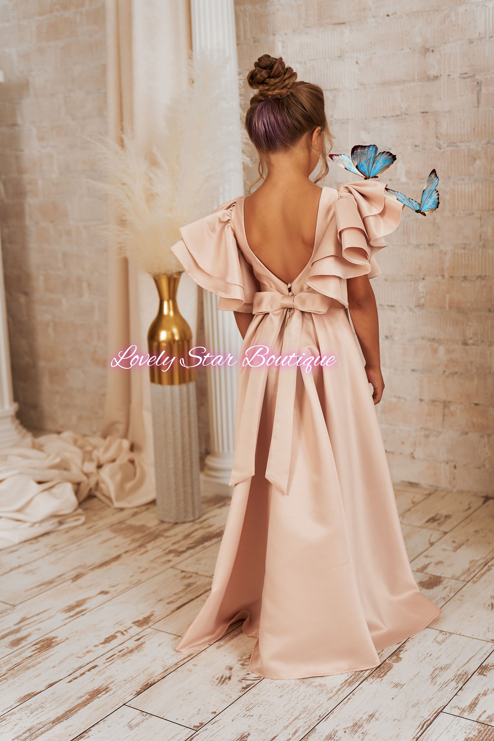 Satin Flower Girl Dressflower Girl Dress Tullegirl Wedding Etsy — free download