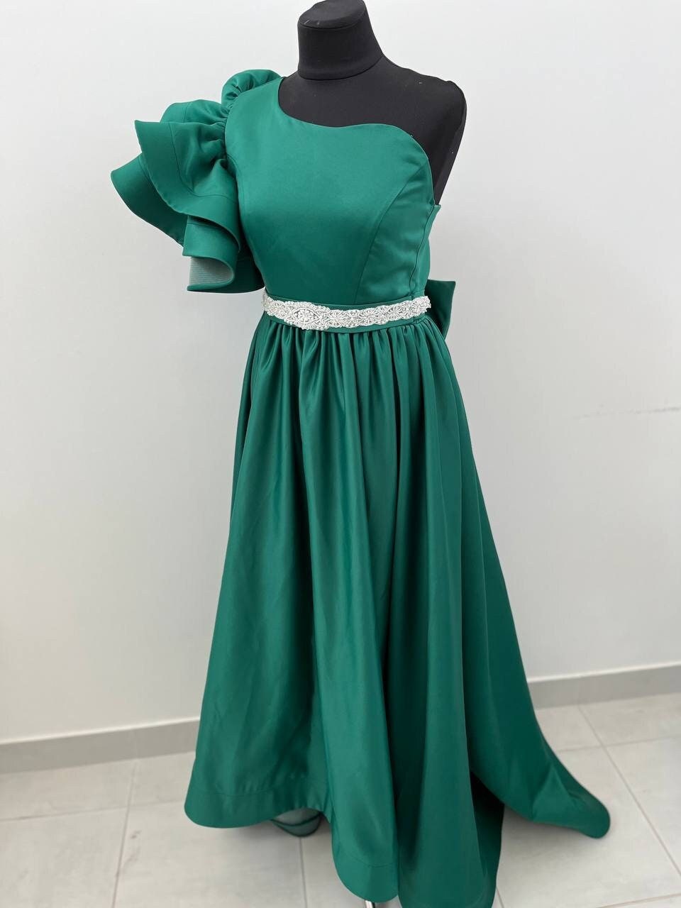 designer emerald green dresses Lia Stublla Rosa Gown – TENN main image 0