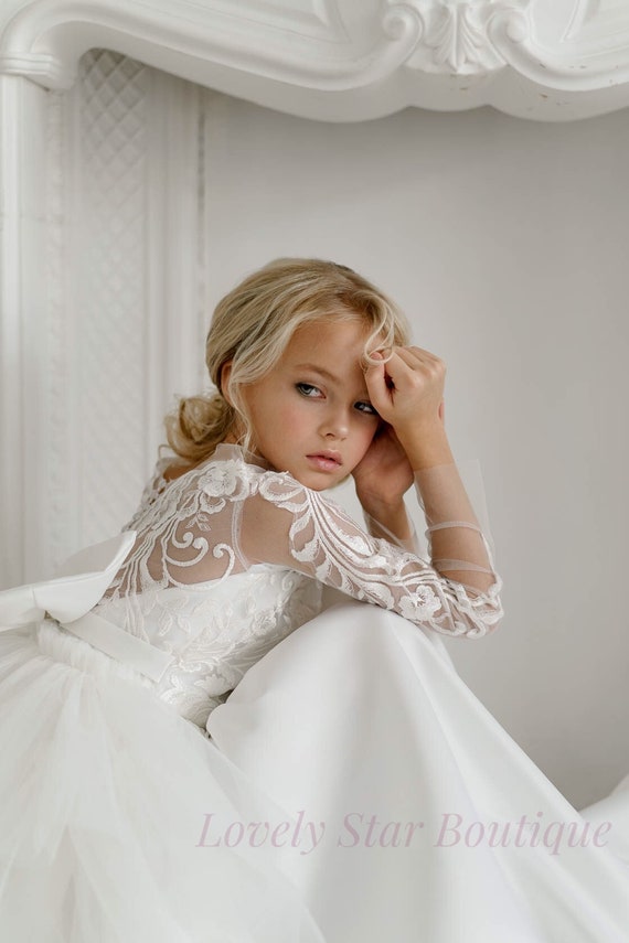 Dallas Little Girl Wedding Dress – Mia Bambina Boutique