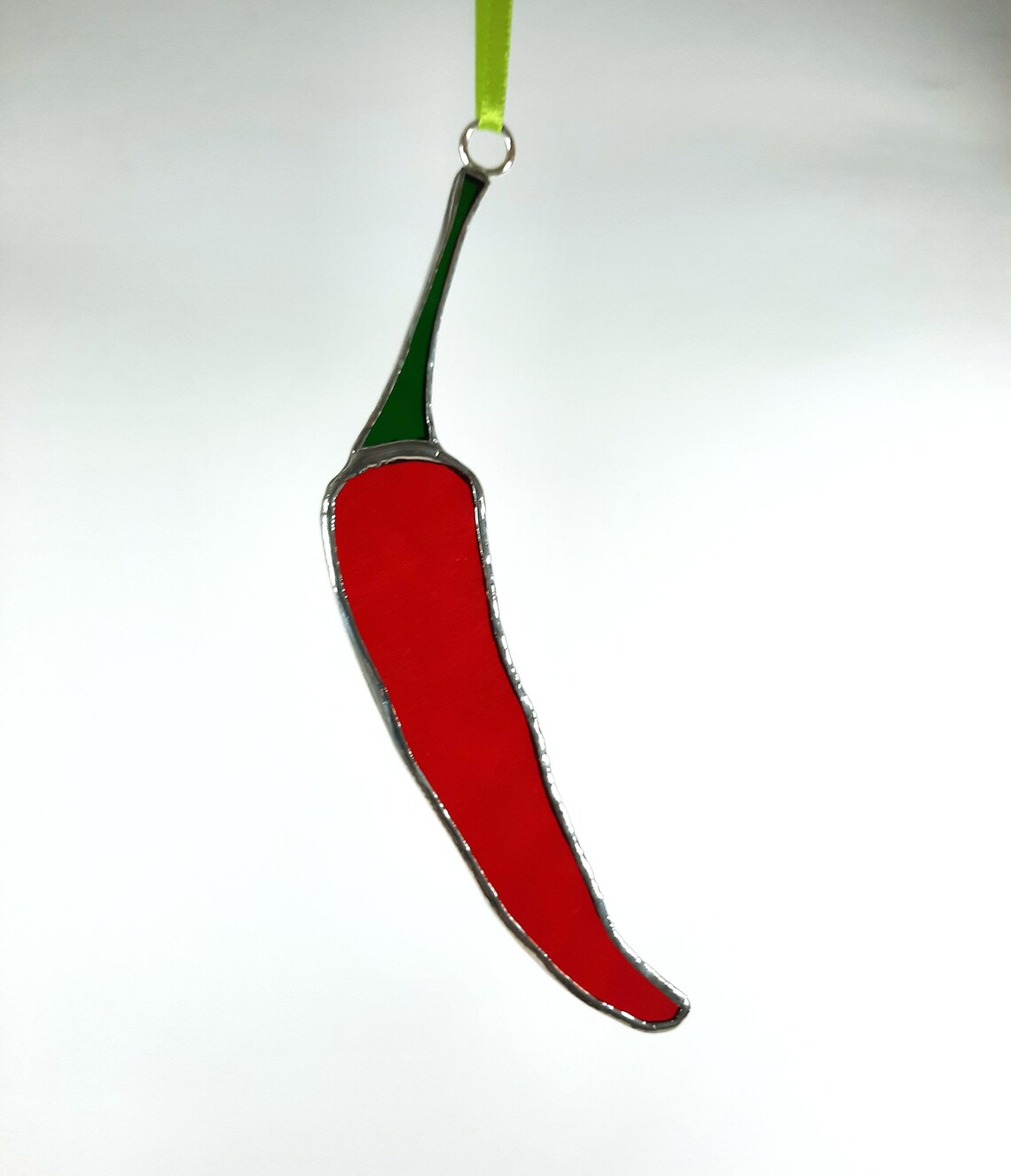 Stained glass red chili pepper gift for vegan / vegetarian Etsy