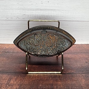 Antique Asbestos Sad Iron|Primitive Decor|Country Living|Loft Decor|Farmhouse Kitchen|Rustic Decor|Iron Paperweight|Industrial Decor|Home