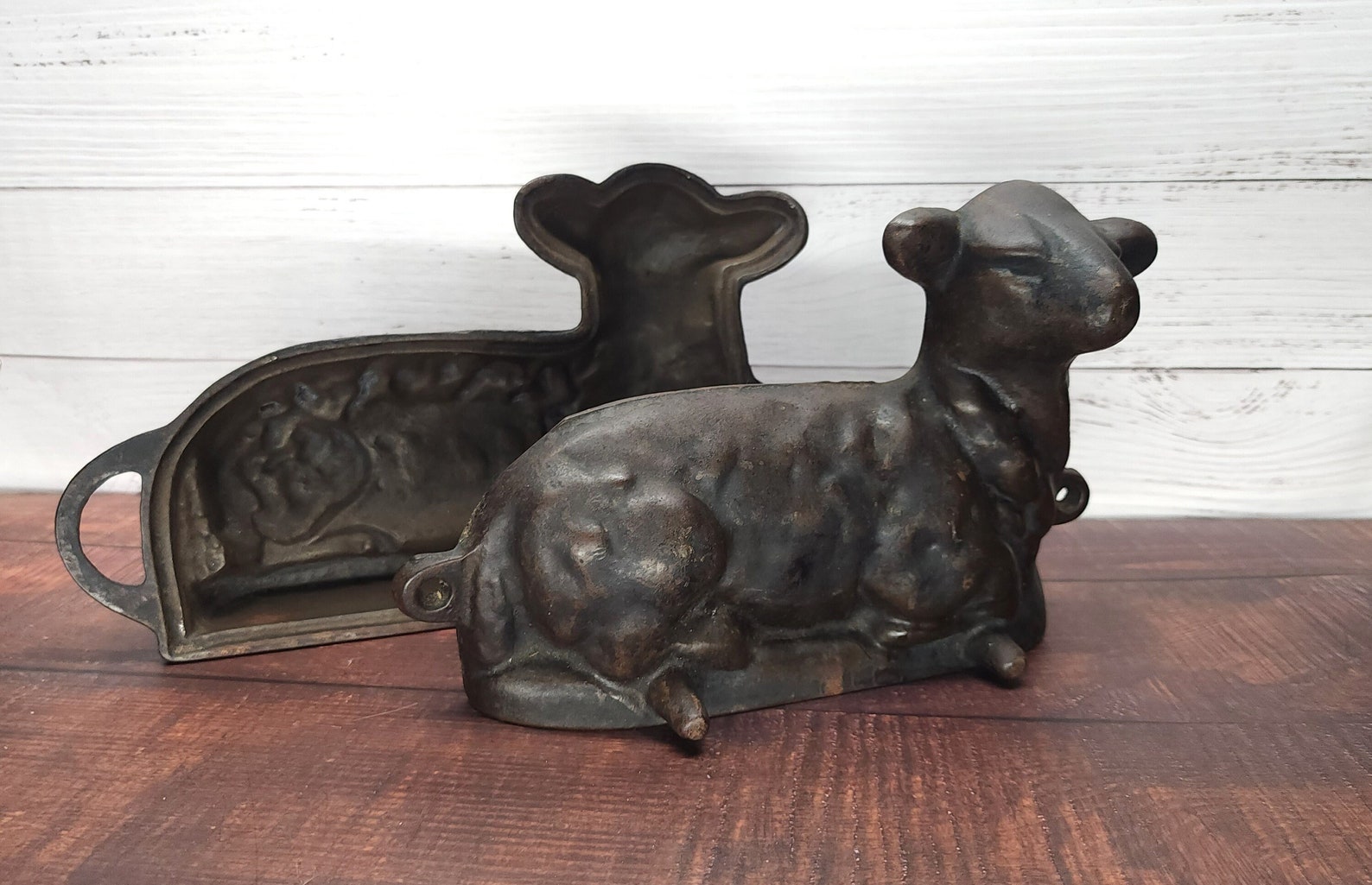 Antique Cast Iron Lamb Cake Moldprimitive Kitchen Etsy