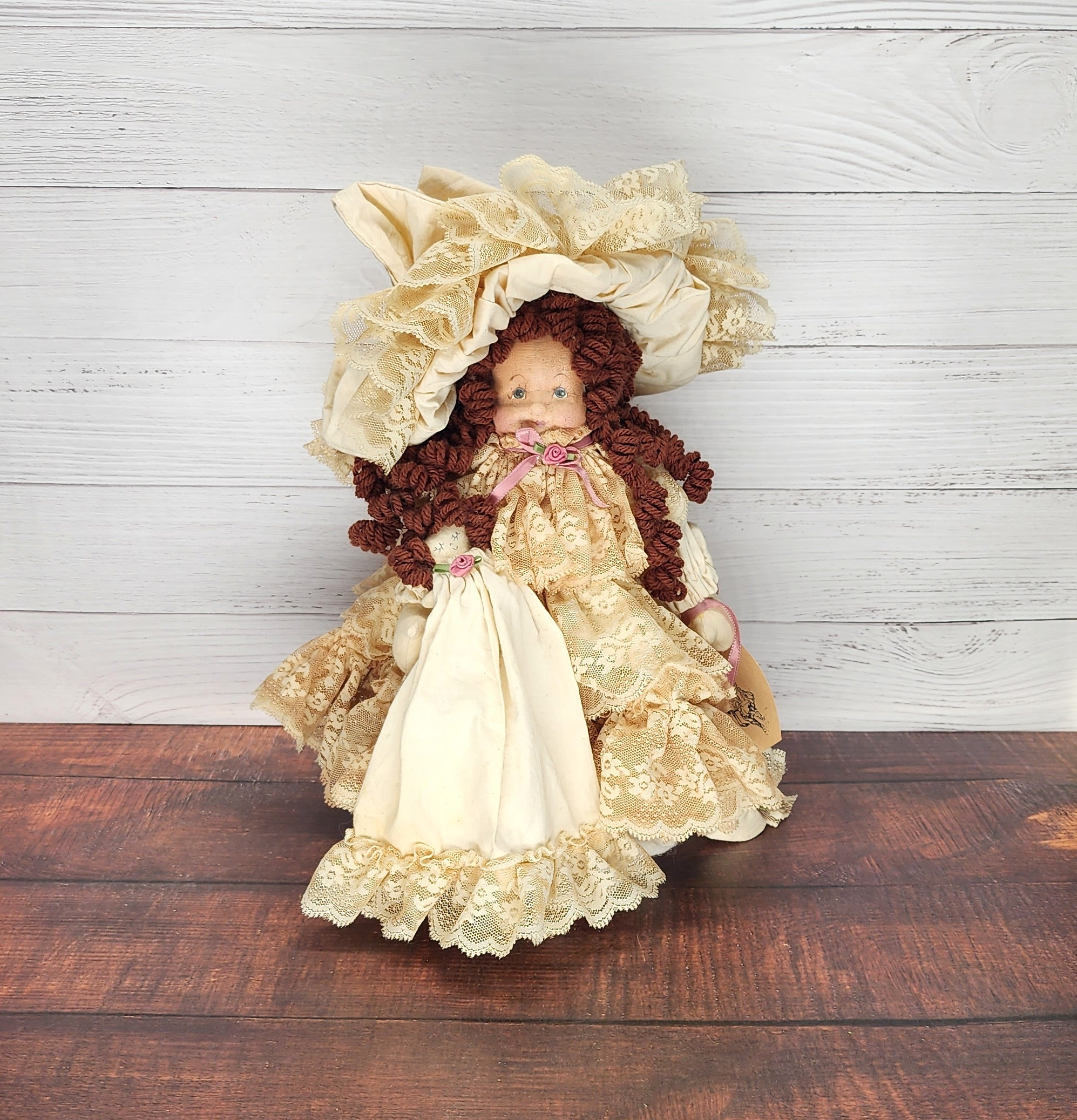 洋書 Victorian Doll Secrets Lot - Antique c. 1890 Victorian German 12 Bisque Head Doll w