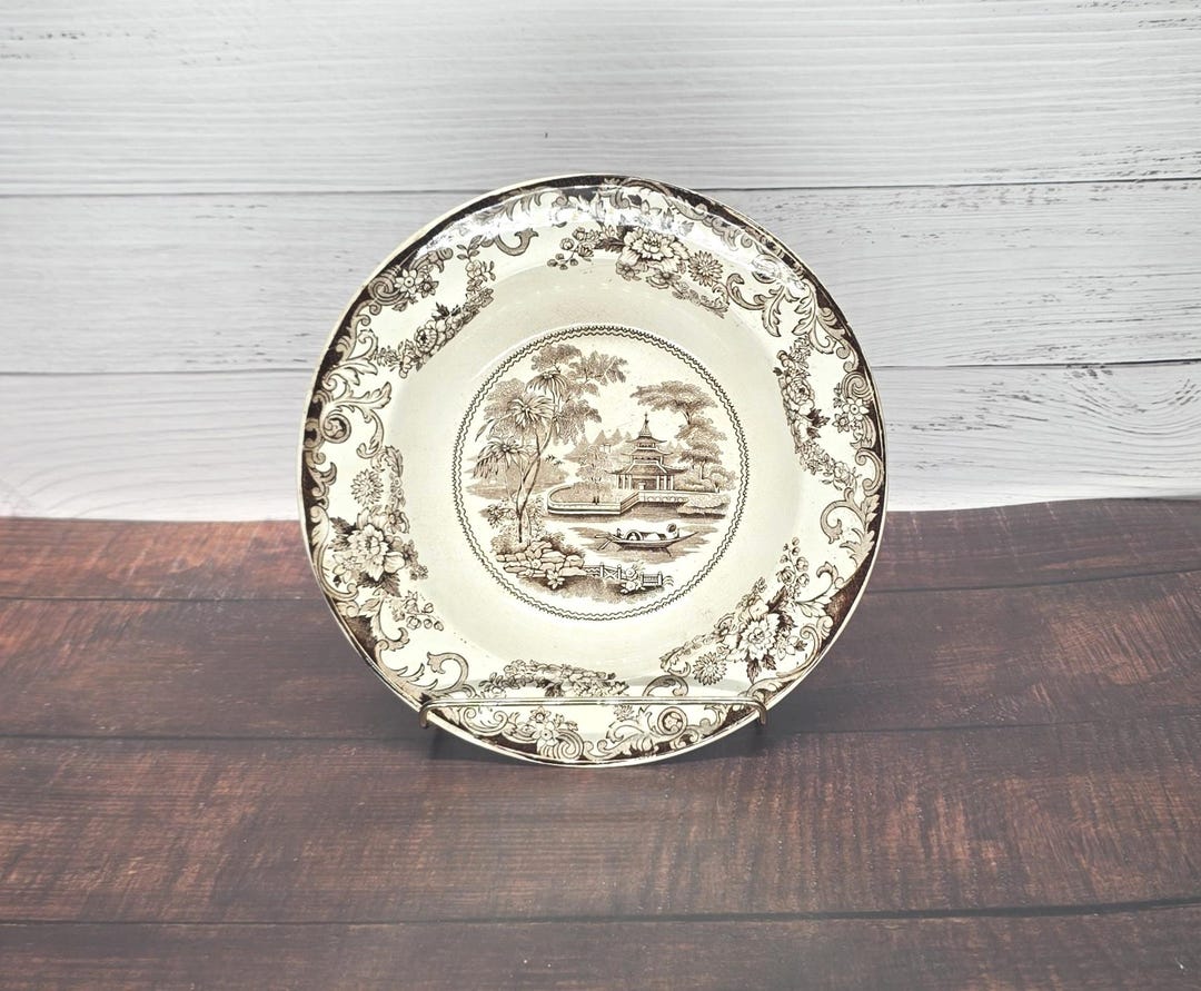 Antique Brown Transferware Soup Bowl|modern Farmhouse|collectible Bowl ...
