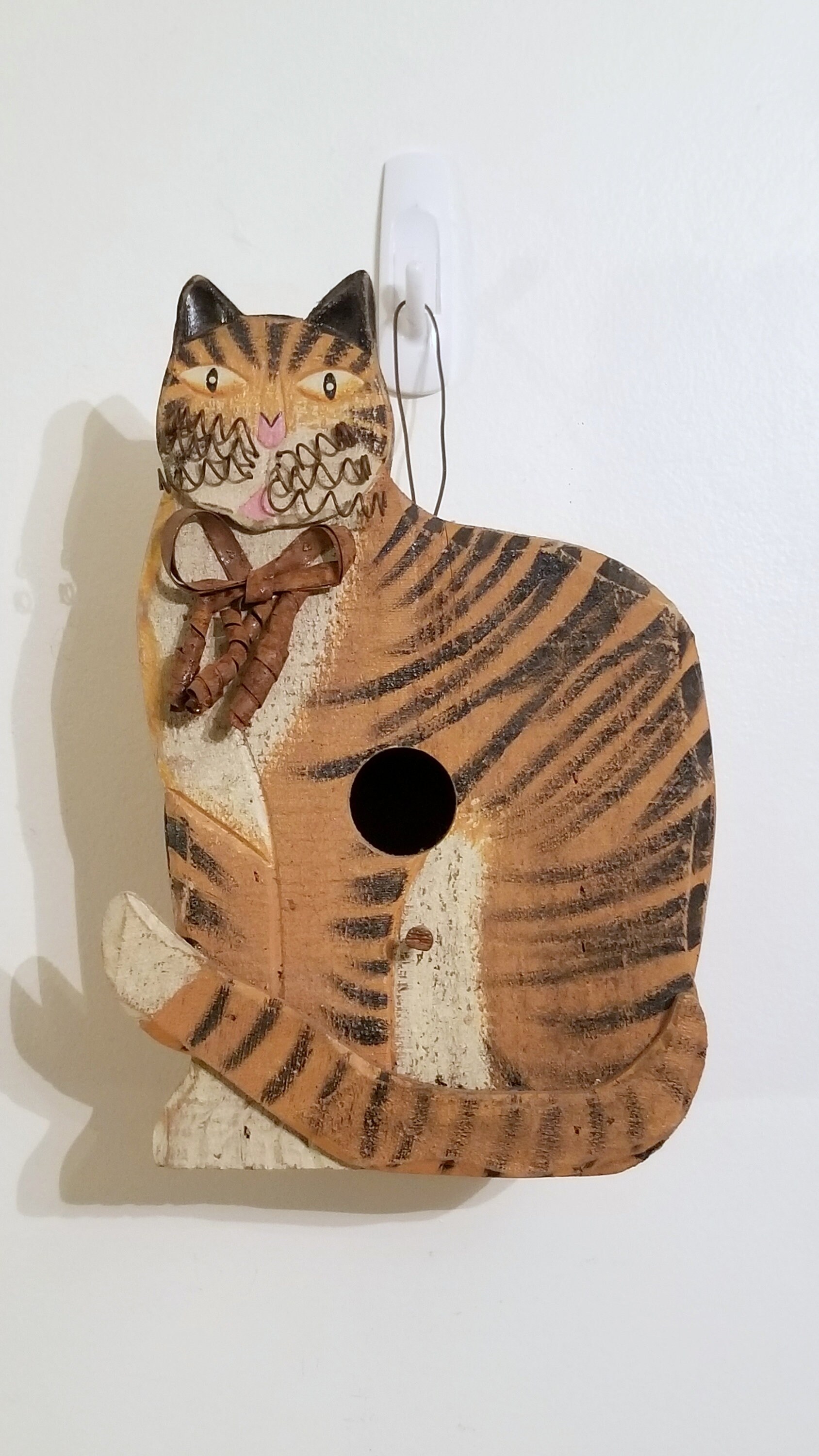 Vintage Wooden Cat Birdhousegarden Decorcat Lover Etsy