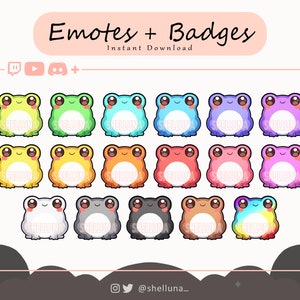 Twitch Emotes | Twitch Badges | Discord Emotes | YouTube Emotes | Frog Emotes | Kawaii | Streamer Badges