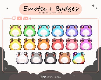 Twitch Emotes | Twitch Badges | Discord Emotes | YouTube Emotes | Frog Emotes | Kawaii | Streamer Badges