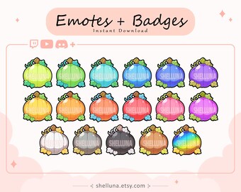 Pumpkin Emotes and Badges | Fall Emotes | Twitch Emotes | Twitch Sub Badges | Discord | Halloween | Kawaii | Stream Icons | Channel Points