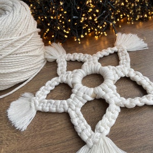 DIY Macramé Kit – Star, Christmas Decoration (makes 3)