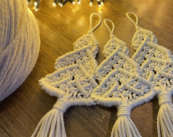 Digital download macramé instructions  – Christmas Tree, Tree Decorations