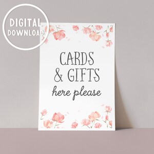 Cards and gifts sign wedding printables wedding sign cards and gifts wedding signs instant download PF3 wedding printable