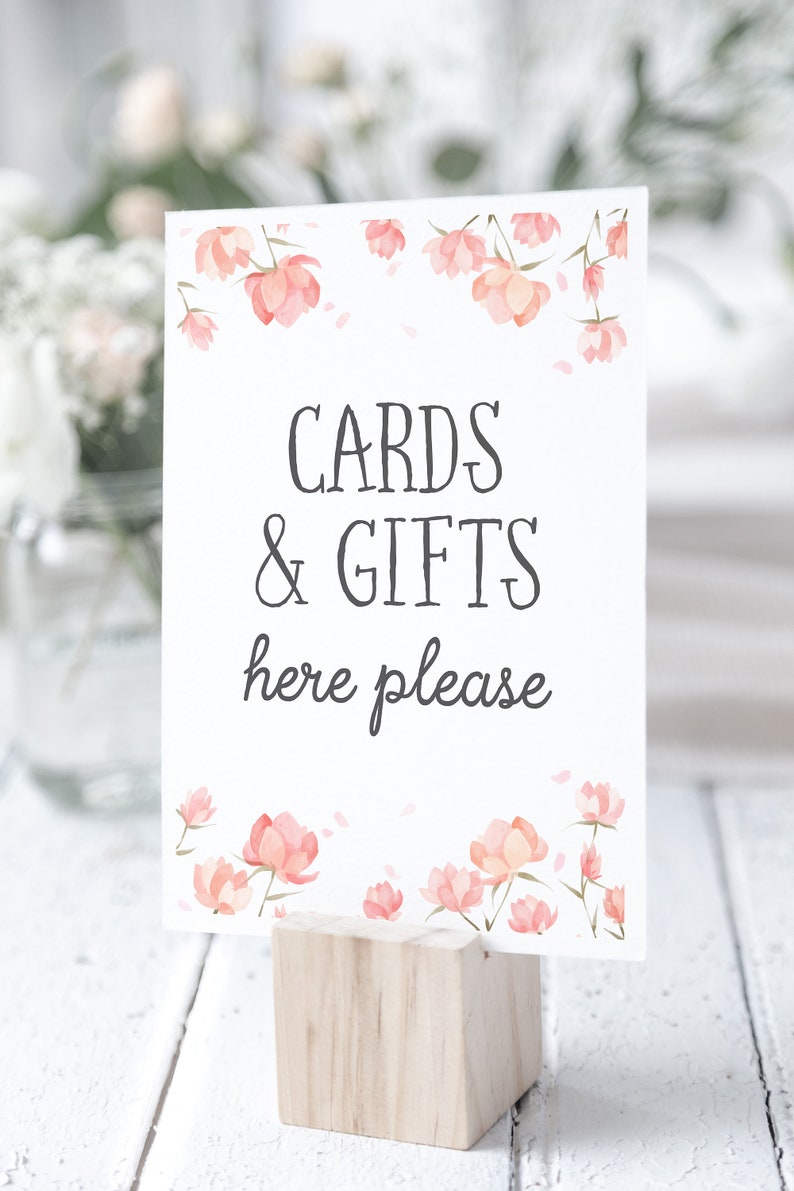Cards and gifts sign wedding printables wedding sign cards and gifts wedding signs instant download PF3 wedding printable