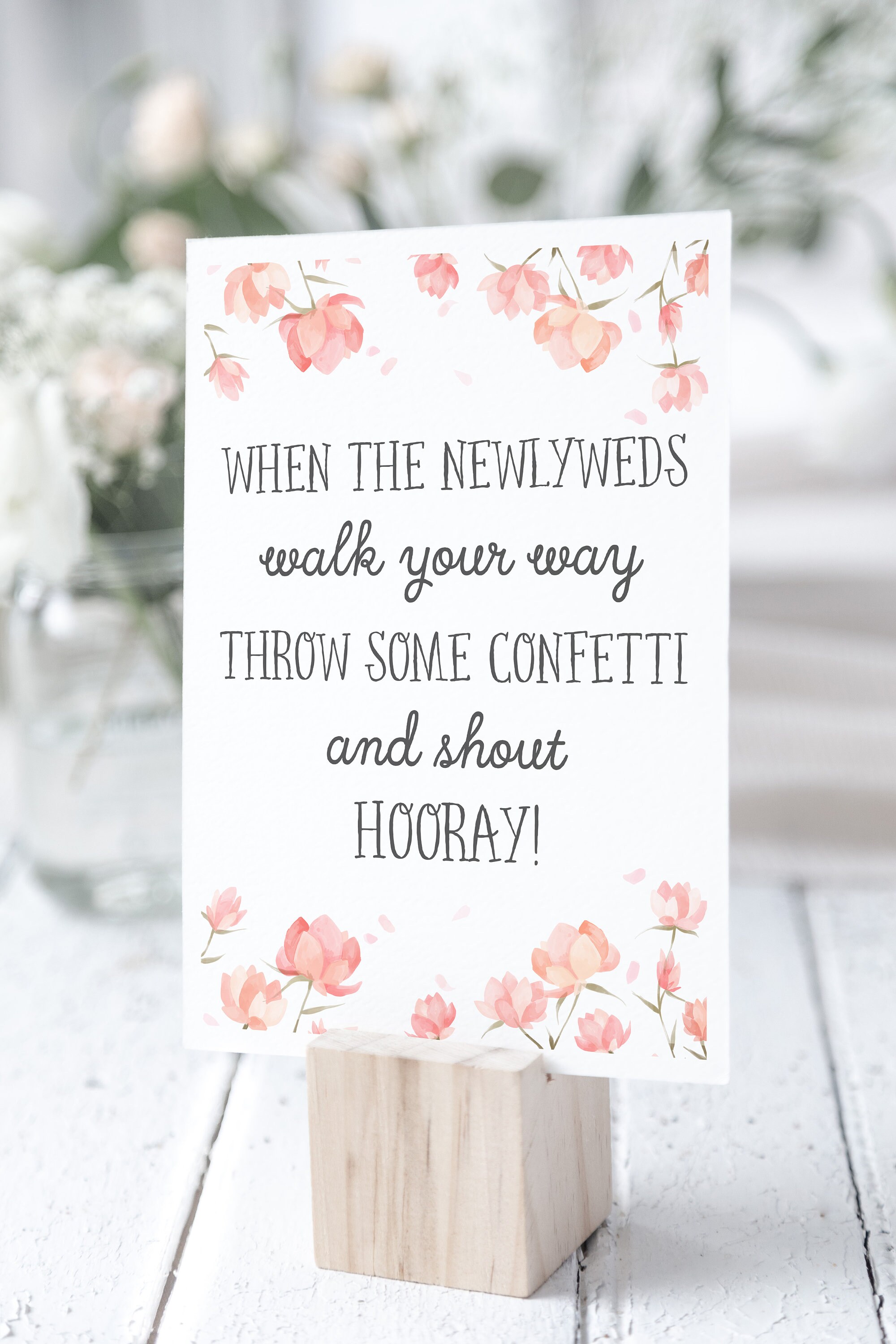 Confetti sign throw confetti sign wedding printable wedding | Etsy