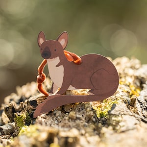 Red Squirrel Decoration Rare British Breeds Wooden Endangered Animals UK British Isles Wildlife Nursery Decor Cute Grey Squirrel Acorn Pine Marten