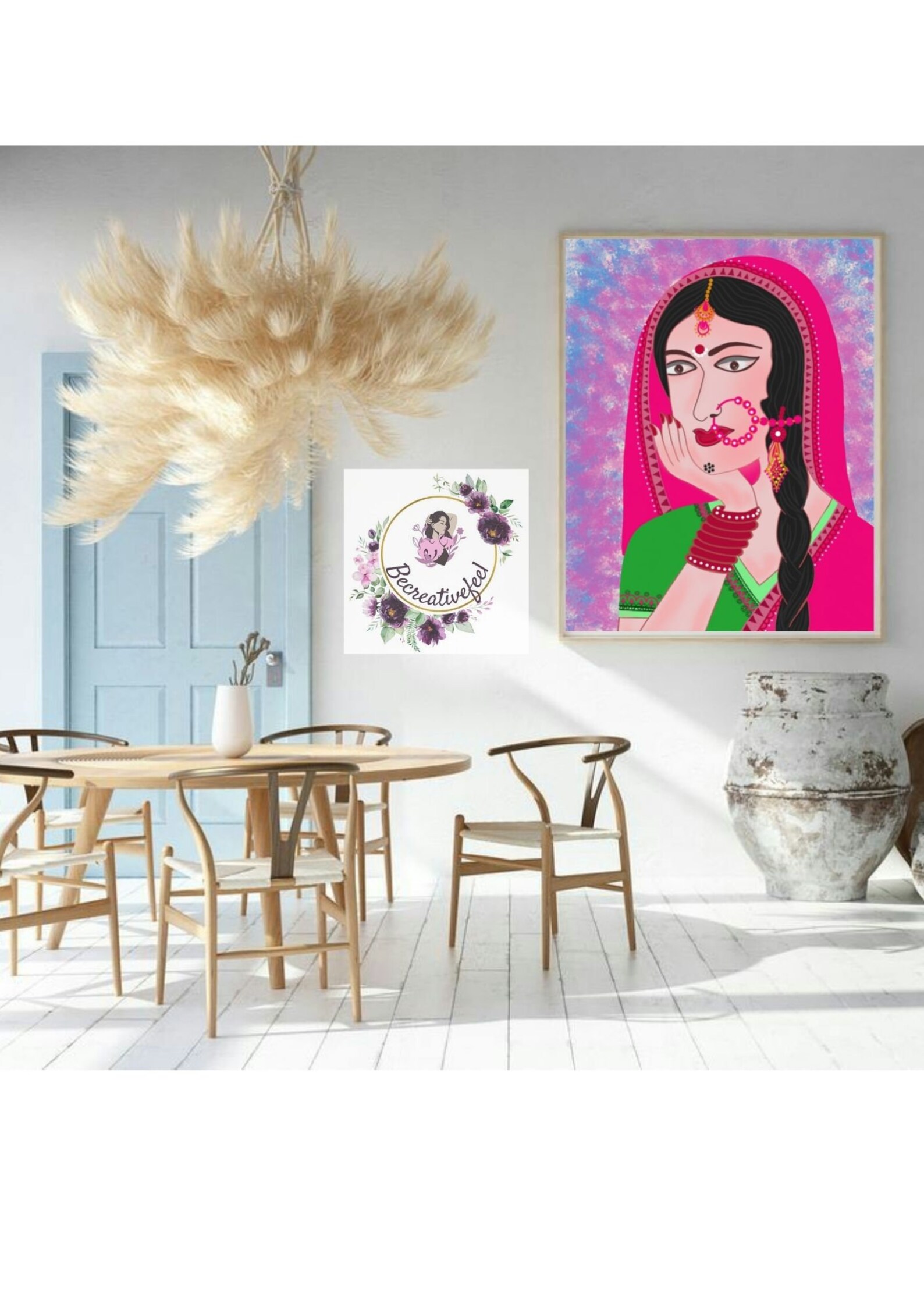 Indian Royal Art,printable Indian Wall Art,indian Lady,indian Woman