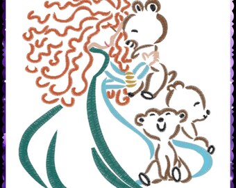Merida mit Bärenbrüdern Inspiriert