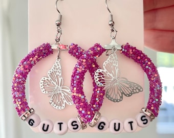 Olivia Rodrigo earrings, guts earrings, guts merch, Olivia Rodrigo, Guts, Guts World Tour, concert jewelry, concert accessories