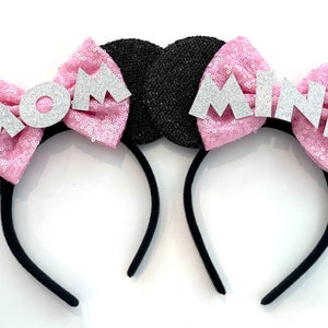Minnie Mouse ears with name, girls trip mouse ears, Disney Minnie ears, custom Minnie ears, name mouse ears, custom ears, Disney ears