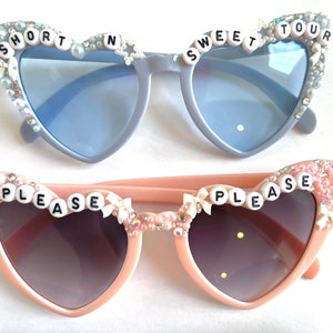 Sabrina Carpenter glasses, short n sweet tour sunglasses, that me espresso glasses, beaded sunglasses, short n sweet concert sunglasses