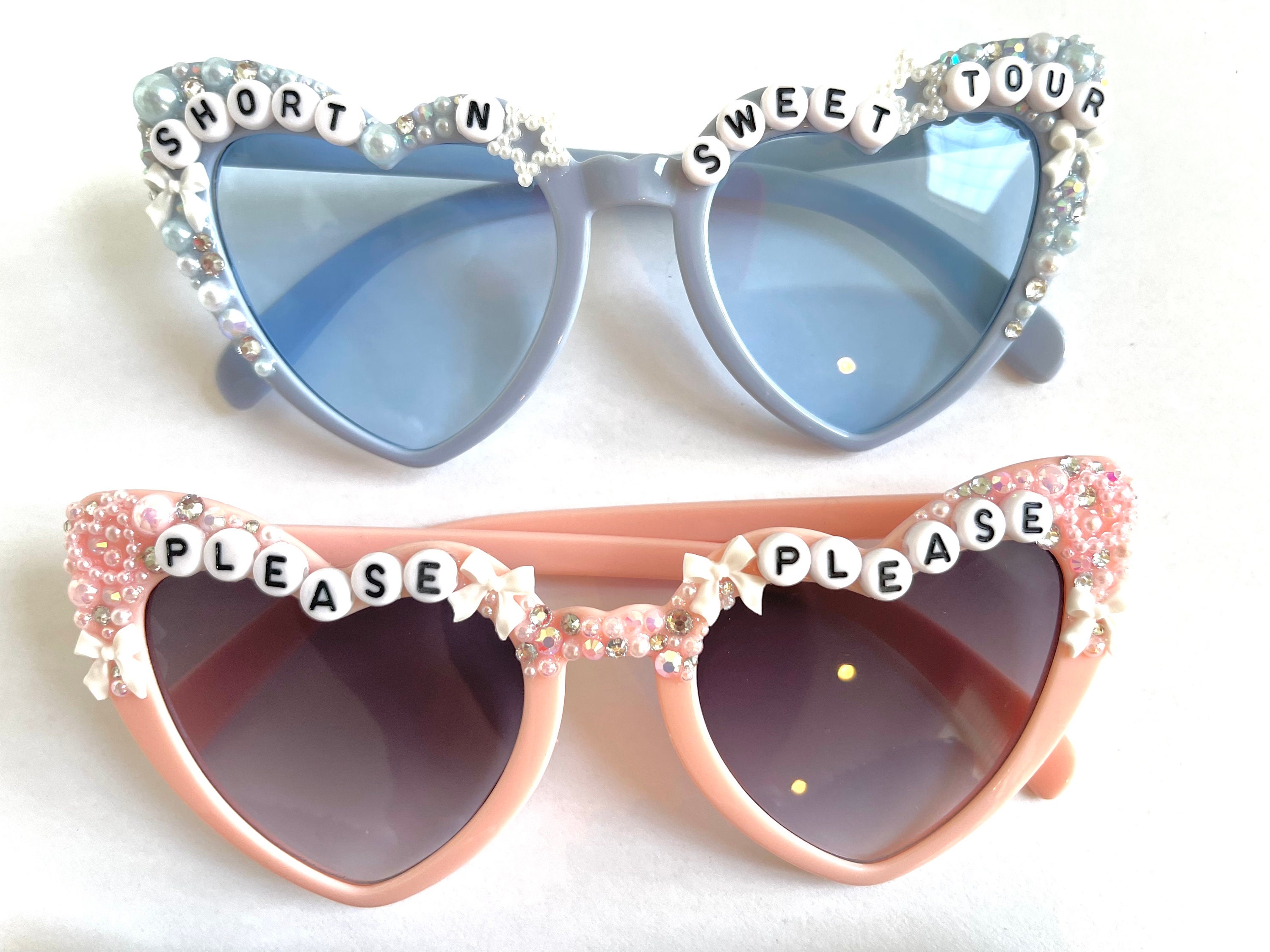Sabrina Carpenter glasses, short n sweet tour sunglasses, that me espresso glasses, beaded sunglasses, short n sweet concert sunglasses