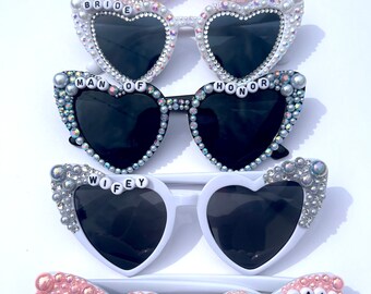 Maid of Honor Sunglasses, Bride Sunglasses Custom, Bride to  display picture 1