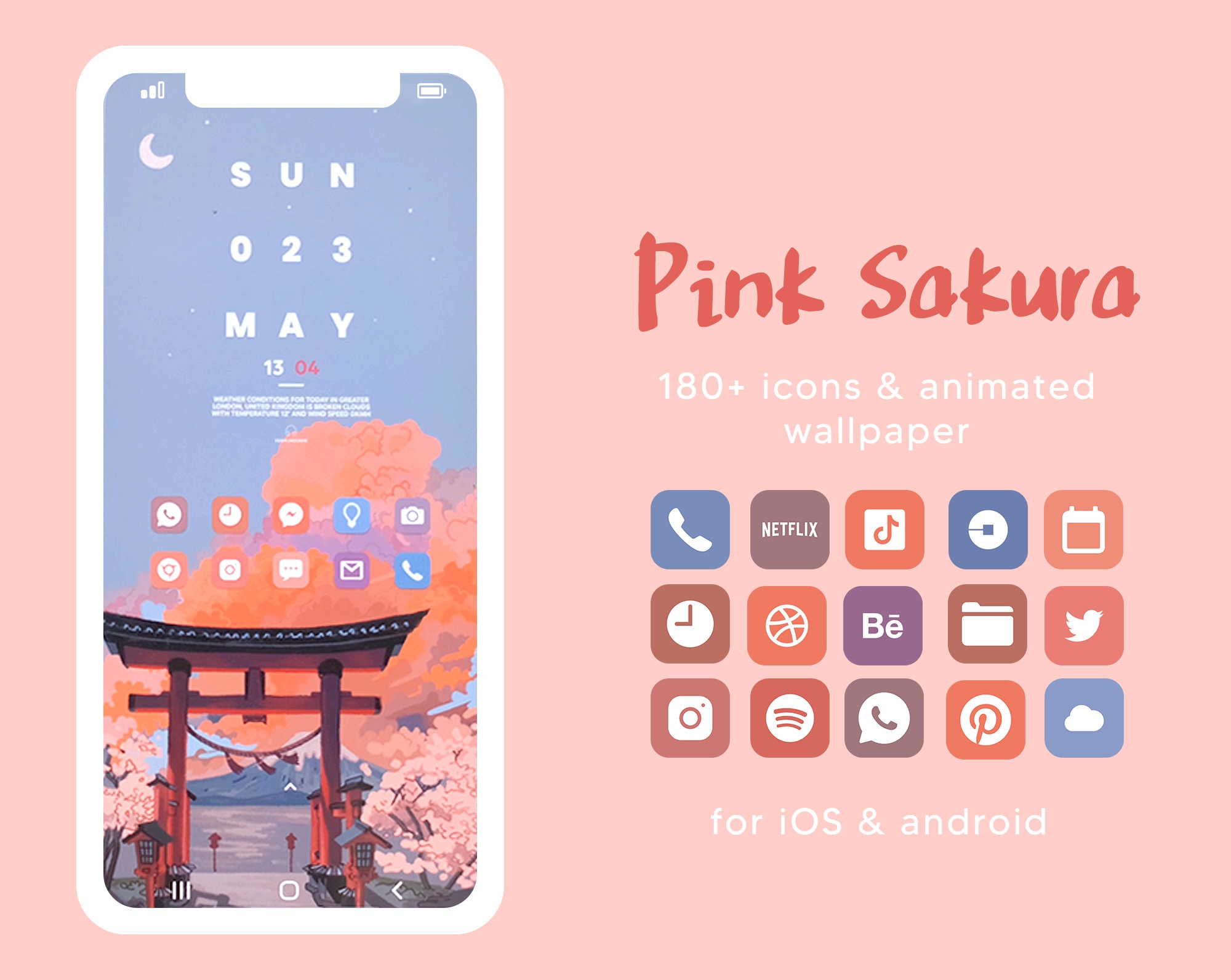Japanese Sakura & Shinto Shrine App Icon and Wallpaper Pack - Etsy Japanese Sakura & Shinto Shrine App Icon and Wallpaper Pack - Etsy