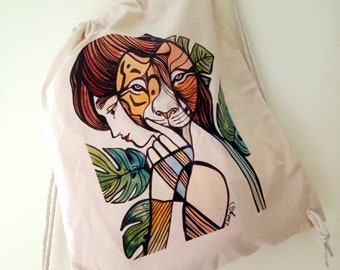 Tiger Bag - Sacca/Zainetto per il tempo libero - Colore naturale