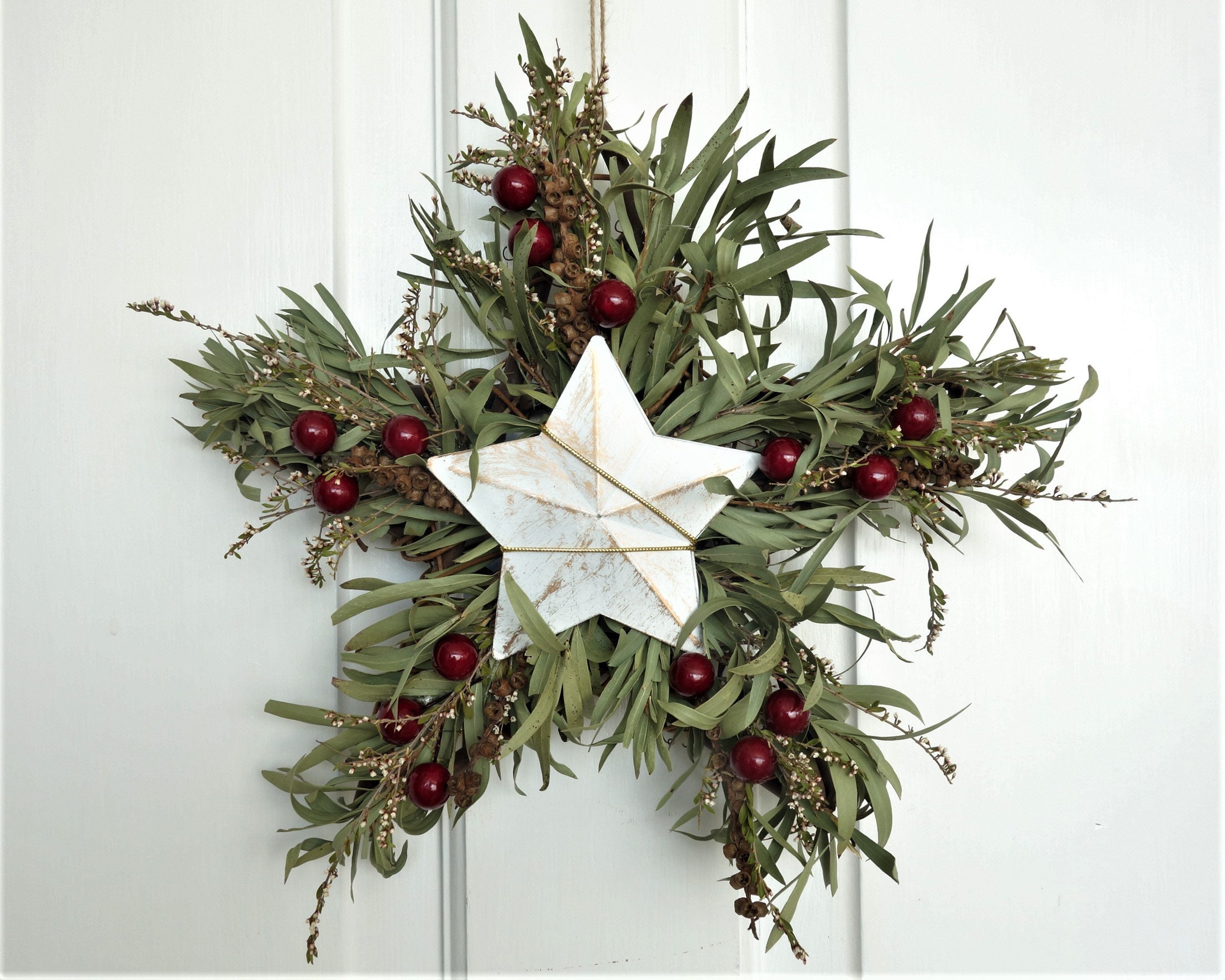 Couronne Décorative d'étoile sur La Couronne d'étoile, Fleur Séchée, Rustique, de Bo Ho, Australienn