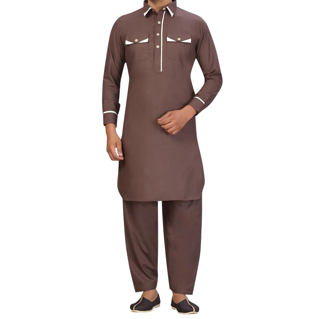 Pathani Design Handmade Ethnic Wear Pathani Suit Latest Design Kurta Pajama, Wedding ...