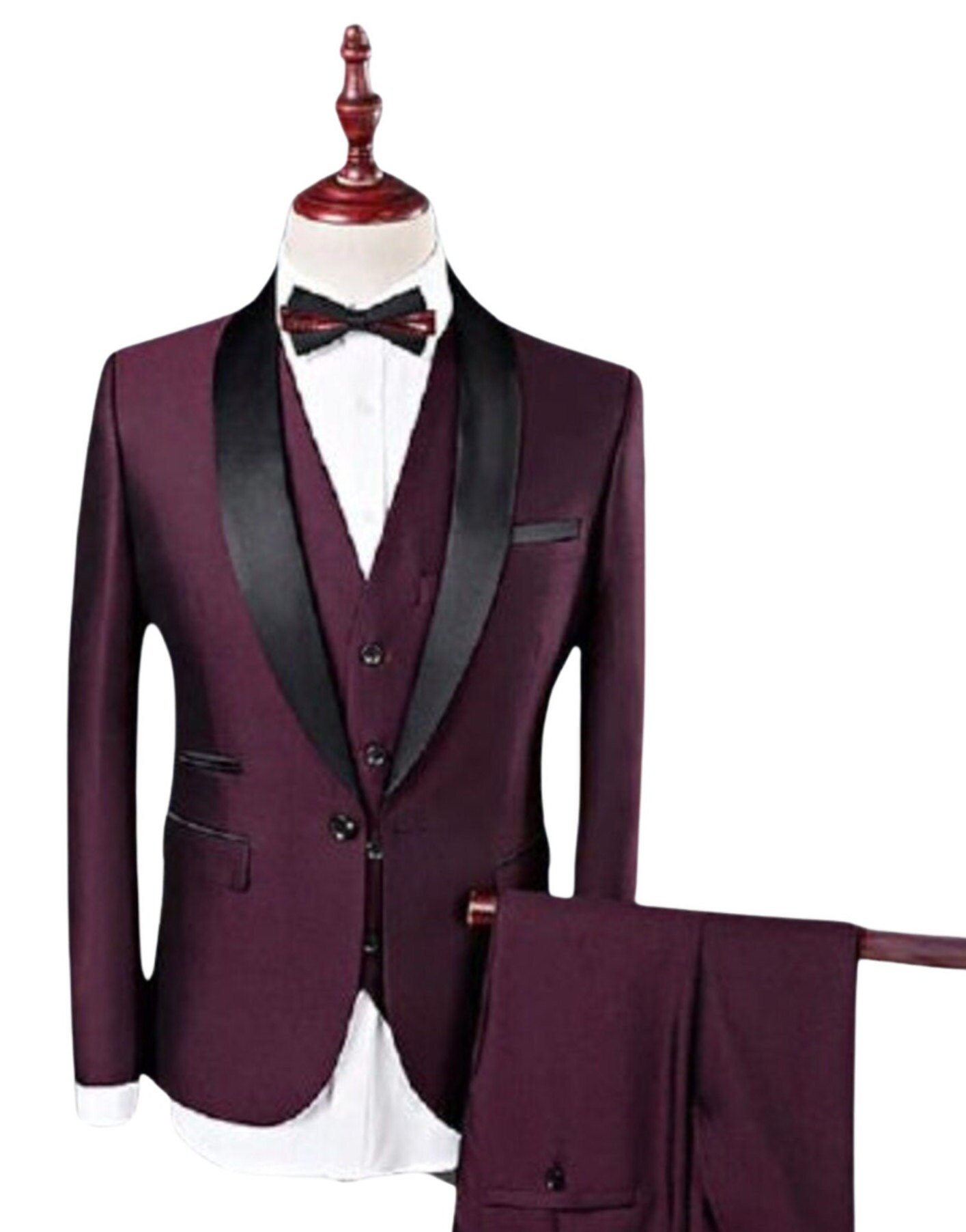Gwenhwyfar 2023 Jacquard Burgundy Wedding Men Suits Slim Fit Tuxedo 3  Pieces Suits Groom Prom Blazer Terno Masculino Suit - AliExpress
