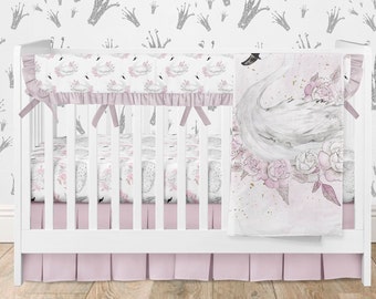 swan crib bedding