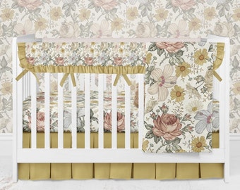 mustard crib skirt
