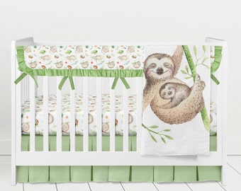 Sloth Crib Bedding Etsy