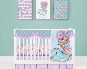 ariel crib bedding
