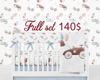race car crib set