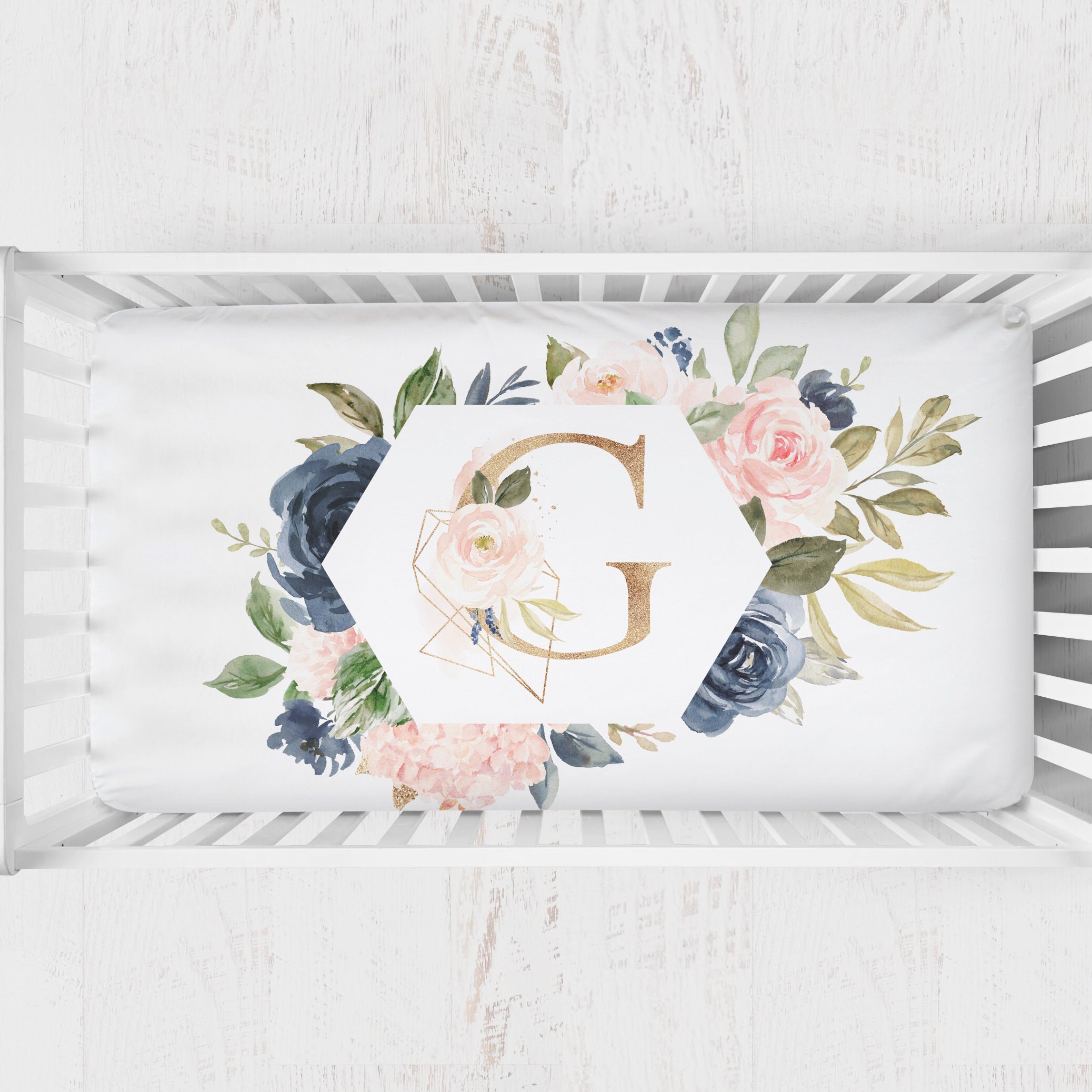 Blush floral nursery crib bedding boho crib bedding set Etsy