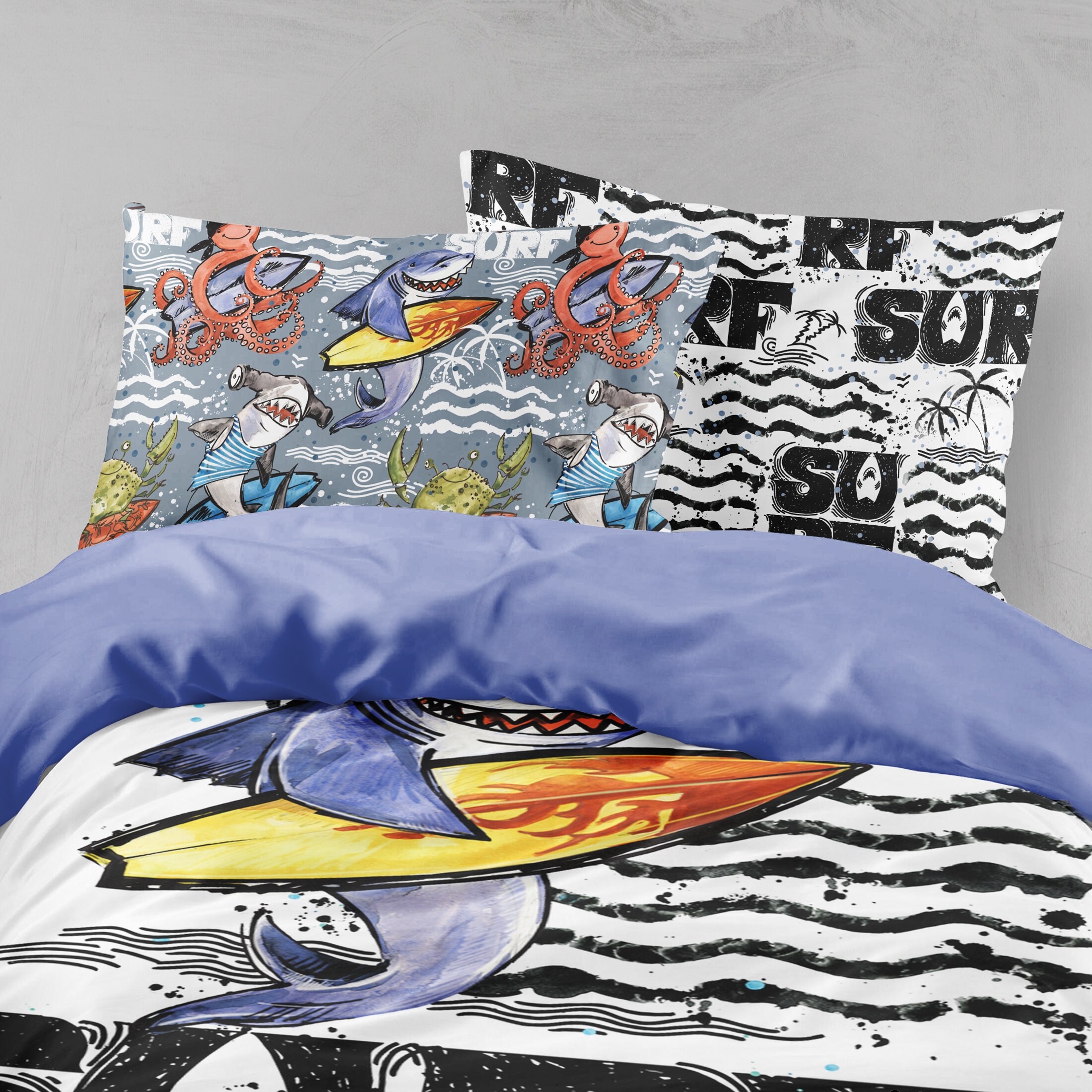 Shark twin bedding baby shark bedding toddler crib bedding Etsy