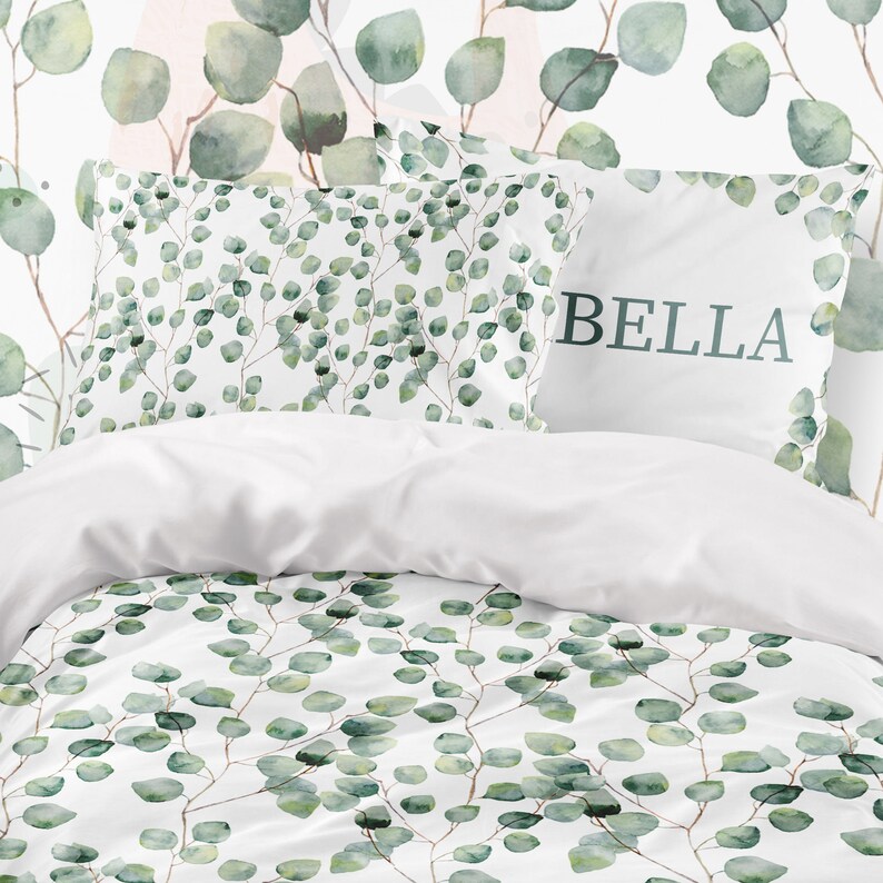Twin bedding set eucalyptus Eucalyptus Leaves Sheets Etsy