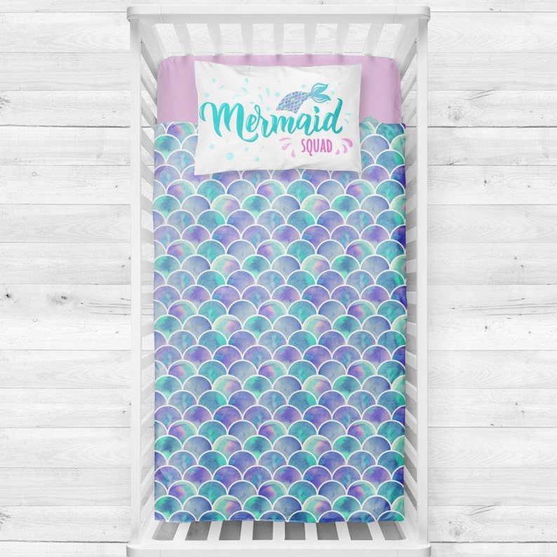 Crib bedding mermaid tail mermaid crib bedding set girl Etsy