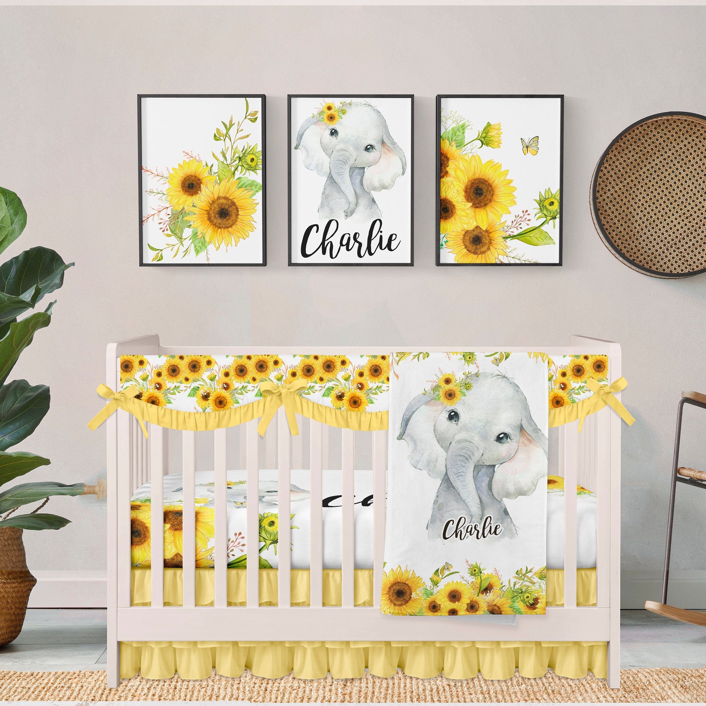sunflower crib sets