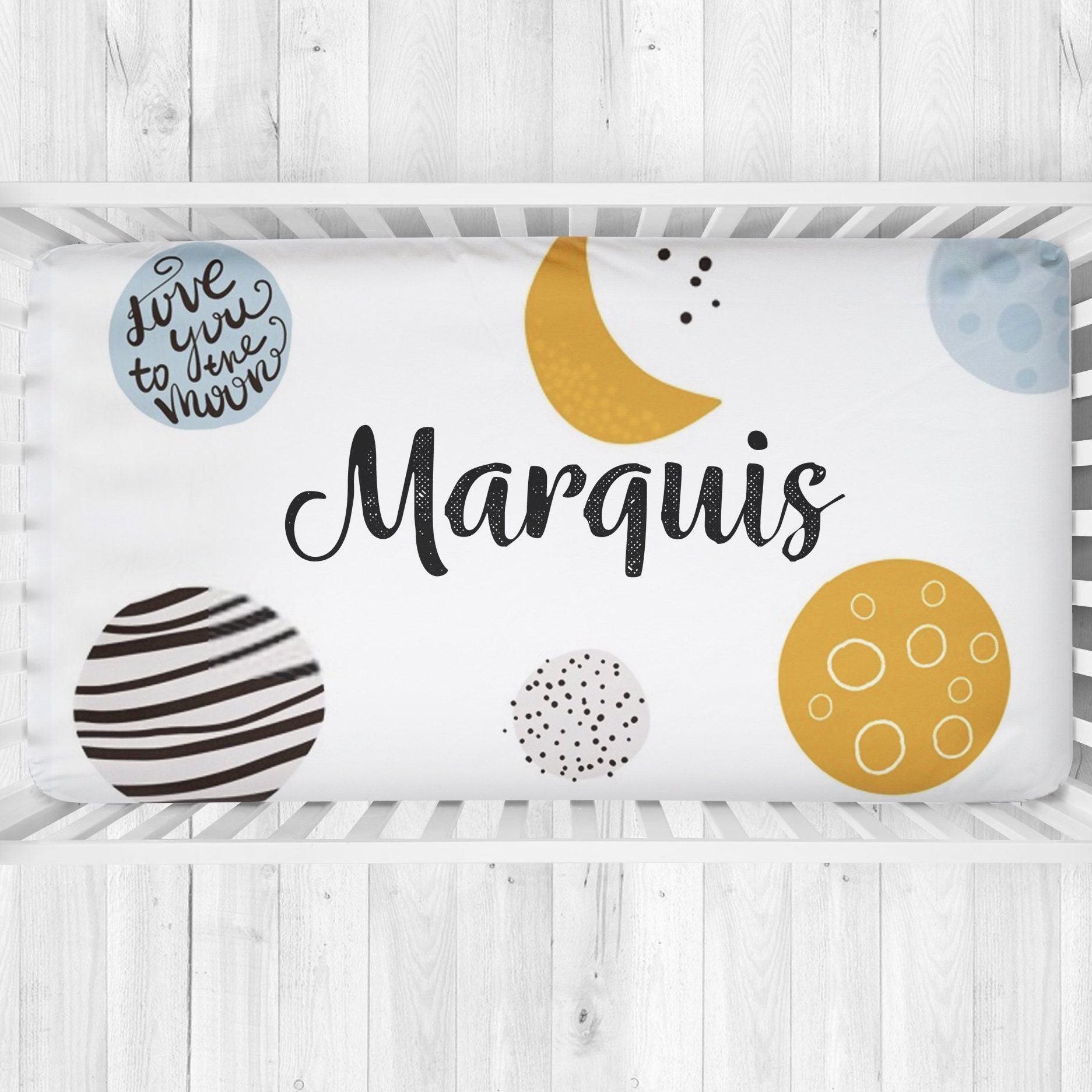 Crib bedding i love to the moon and back crib sheets Etsy