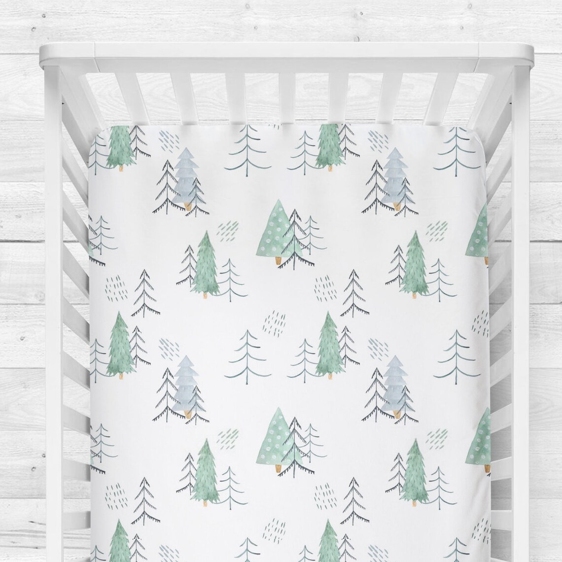 Pine Trees Crib Sheet Mini Crib Sheet Gender Neutral Etsy